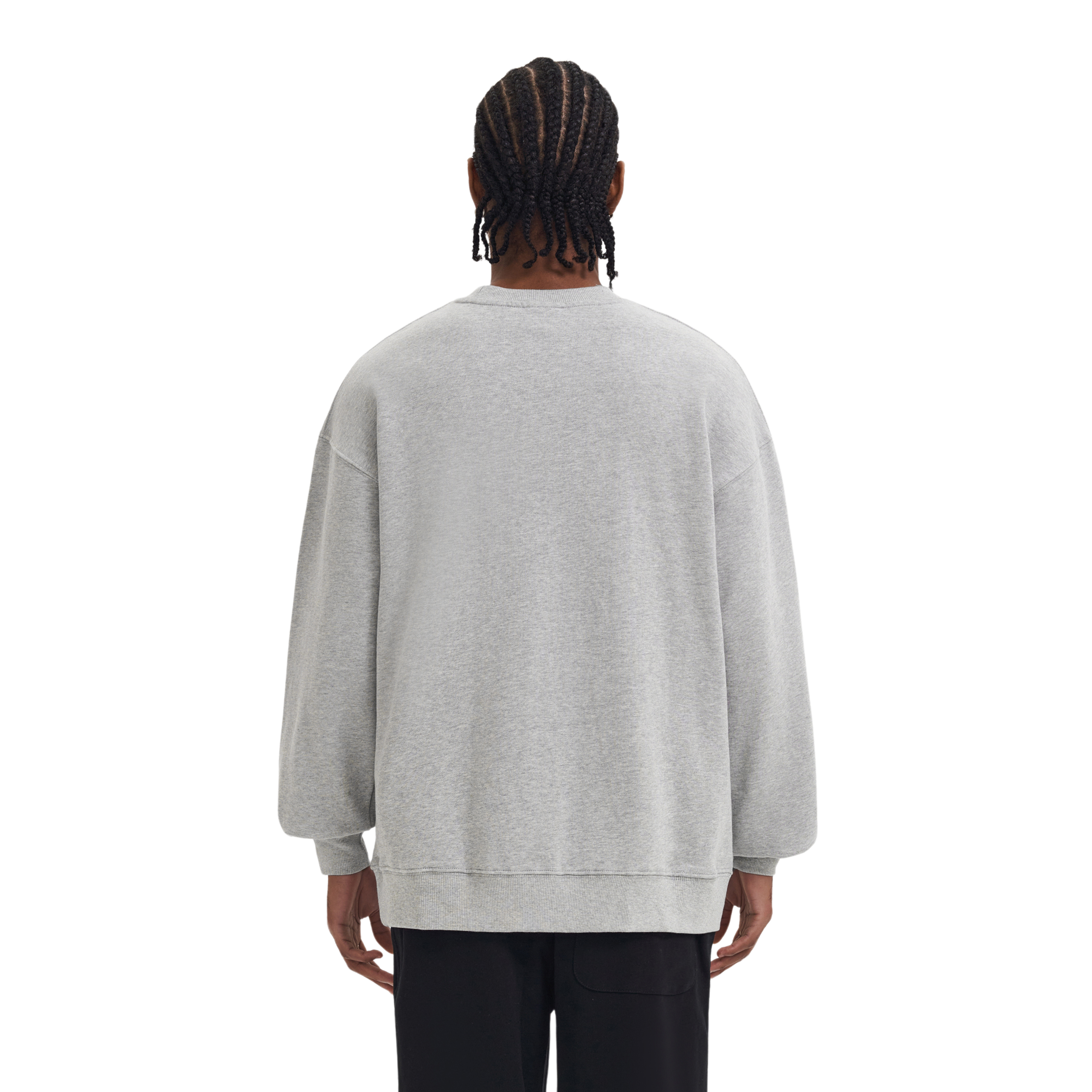 Weißes Baumwoll Sweatshirt | Oversized T-Shirt mit Drop-Shoulder